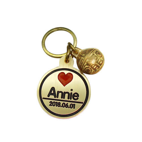wholesale personalized enamel brass keychains creators customizable shaped name tag keyrings manufacturers